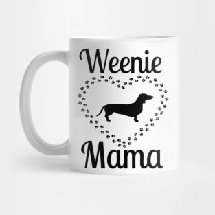 Weenie Mama Paw Heart Mug